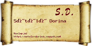 Sétáló Dorina névjegykártya